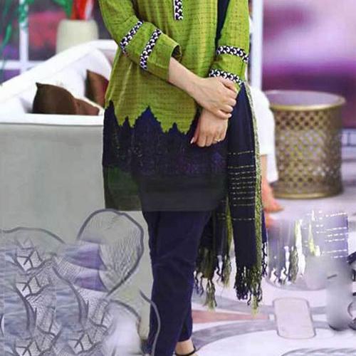 Women Eid luxury Lawn Dress With Embroidered Bamber Chiffon Dupatta