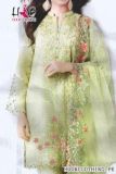 3 Piece Heavy Embroidery Light Green Color Designer Master Replica Eid Dress