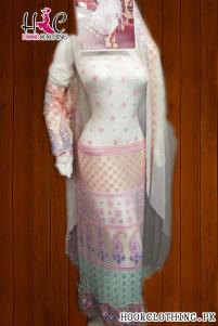 2 Piece White & Pink Color Heavy Embroidery Eid Wedding Wear Pure Chiffon Suite 2 Piece White & Pink Color Heavy Embroidery Eid Wedding Wear Pure Chiffon Suite