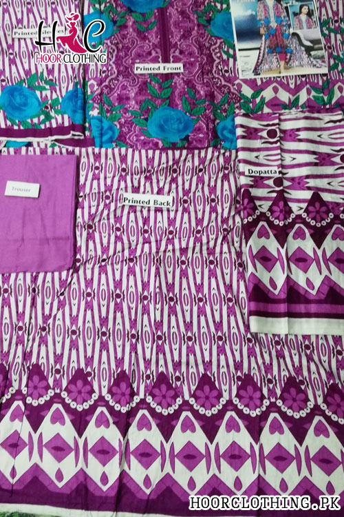 Summer Collection Women Marjanda Color Linen Suit With Linen Dopatta