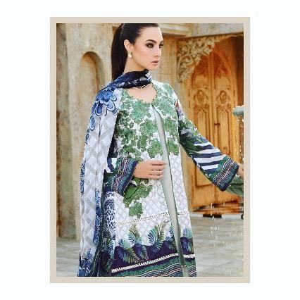 3pc Lawn Summer Collection Dress with Chiffon duppta