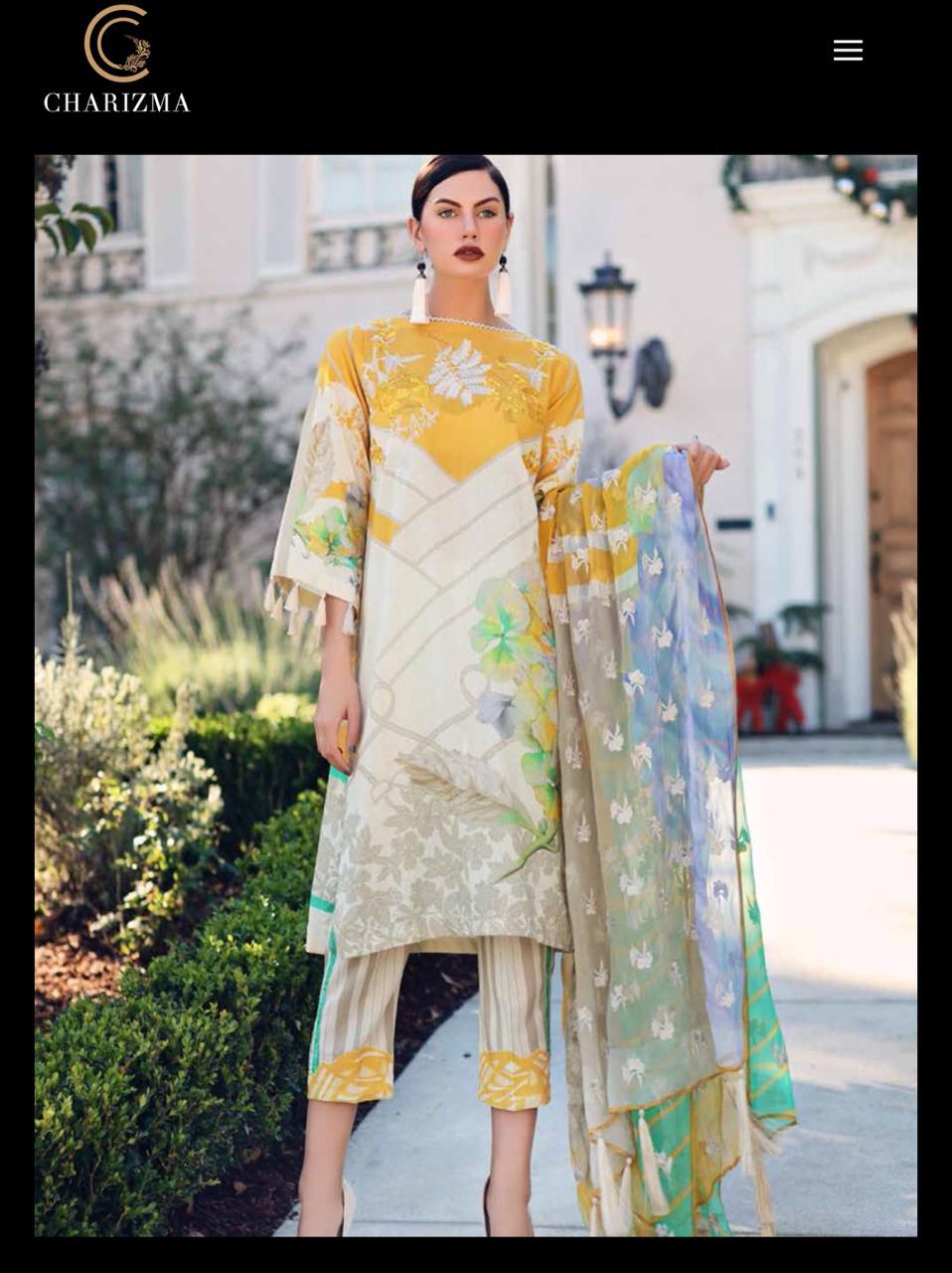 3pc Lawn Summer collection Dress with Printed Trouser