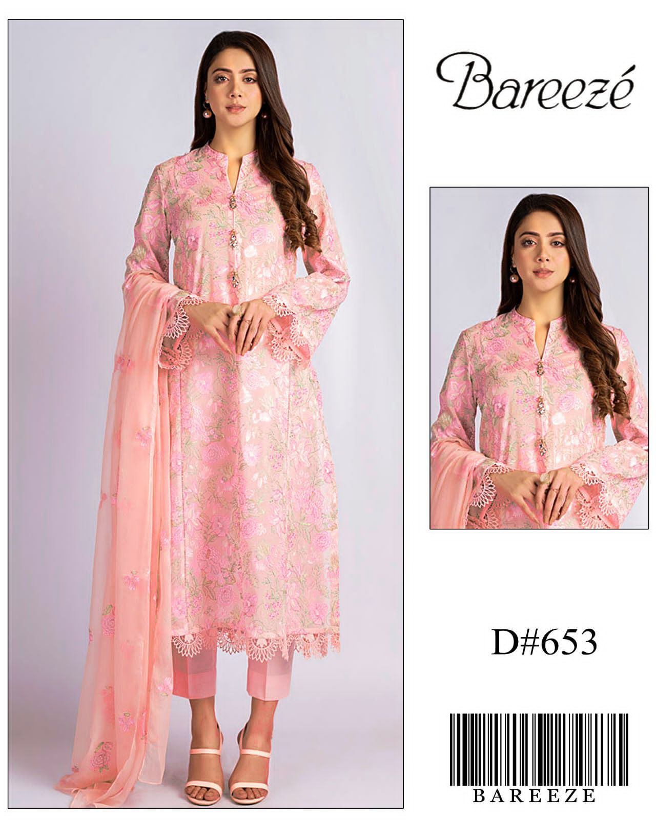 BAREEZE LAWN FANCY EMBROIDEREDDupatt