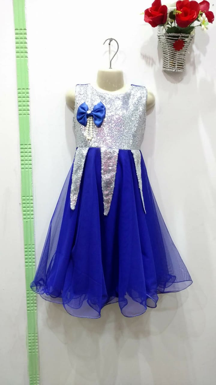Brand new Ready to wear Frock for girls -Rolay blue
