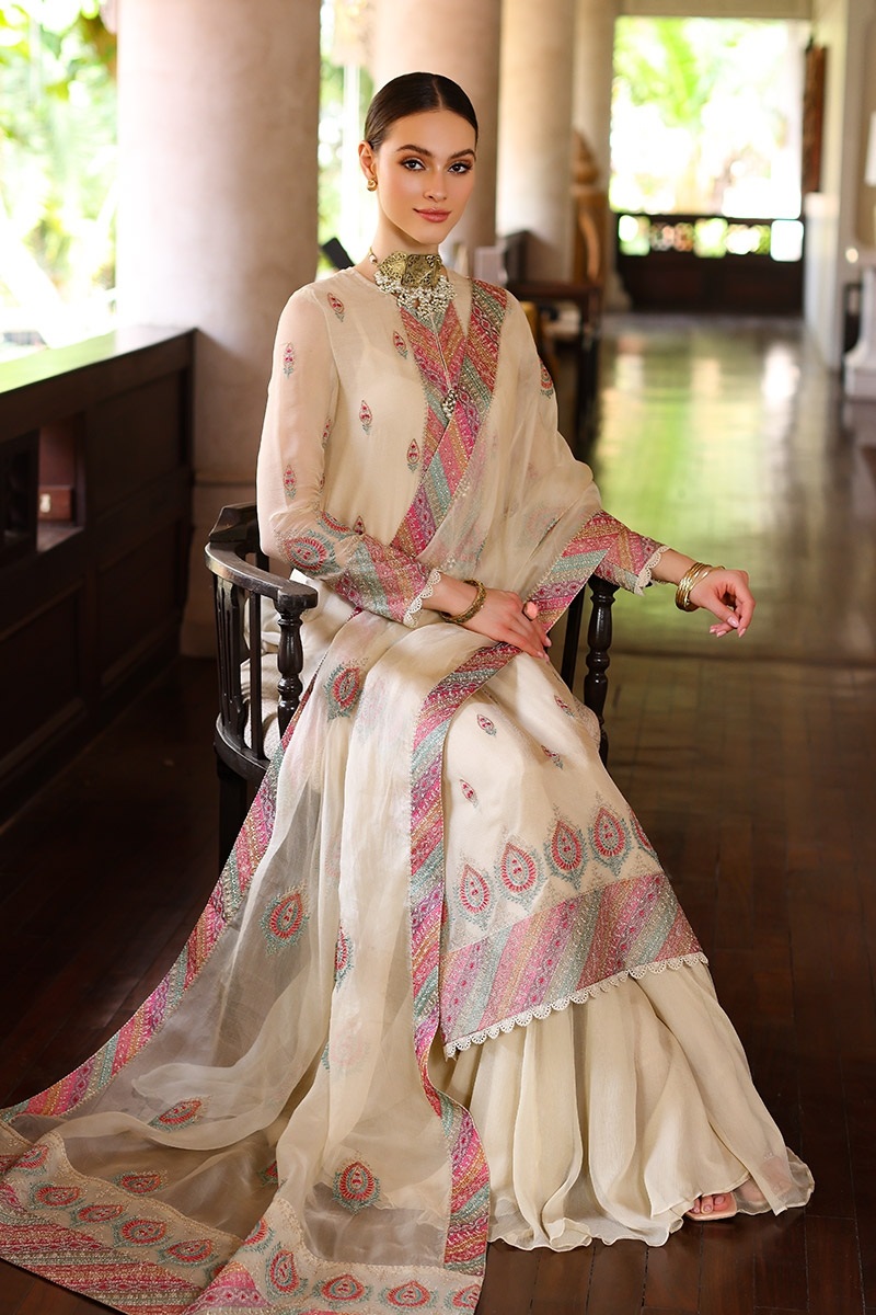 Breeze Embroidered Women Lawn Eid Dress with Chiffon Dopatta