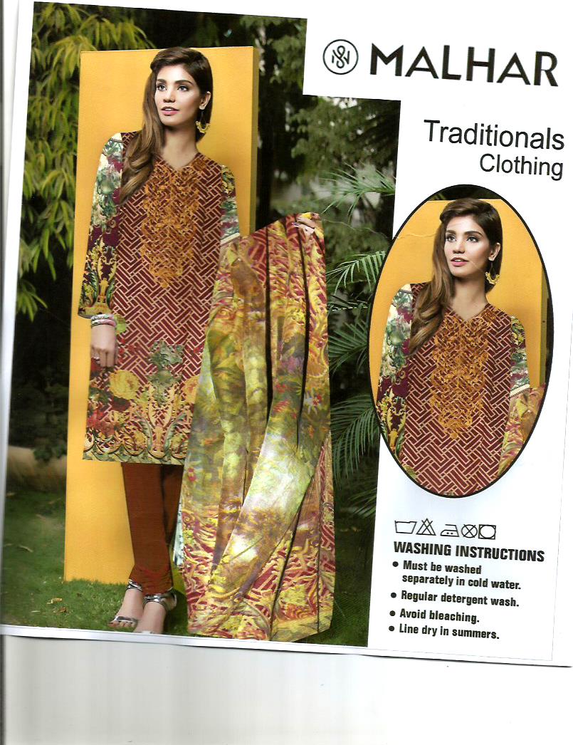 Burgundy Color Women Linen Dress With Printed Chiffon Dopatta