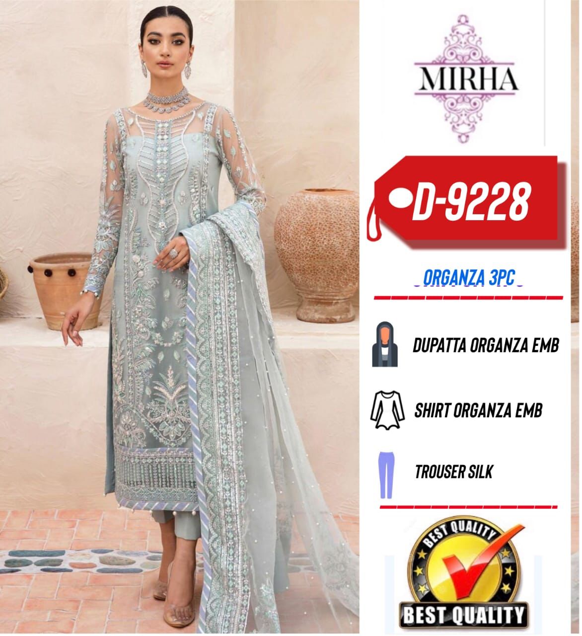 Women Heavy Embroidered Organza Collection Party Wear Dresses With Pearl Work