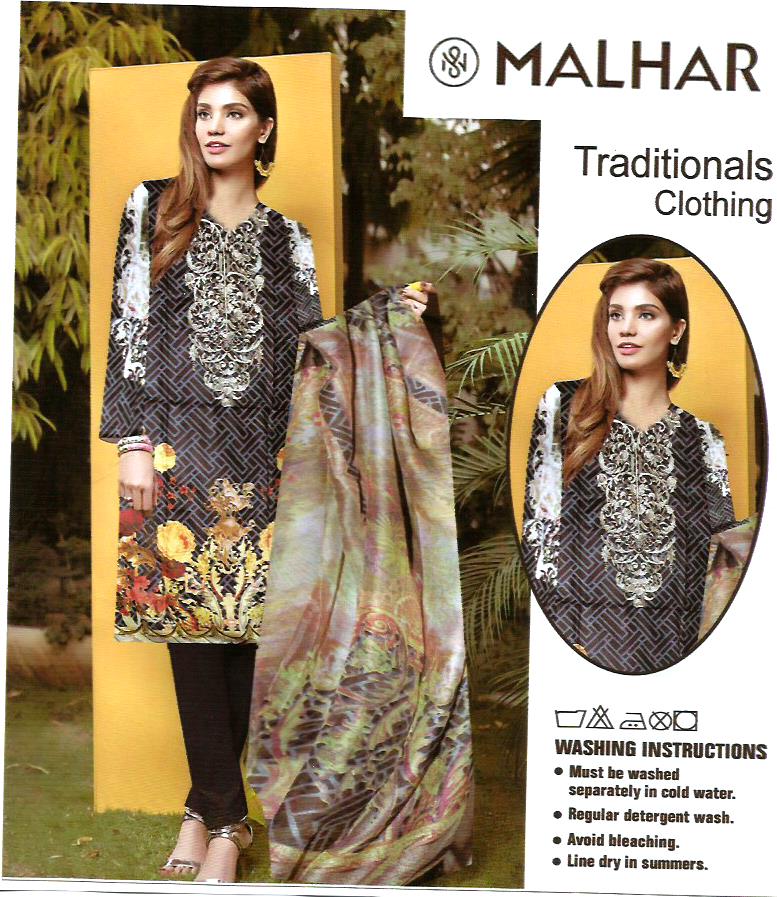 Designer Replica Women Linen Suit With Printed Chiffon Dopatta
