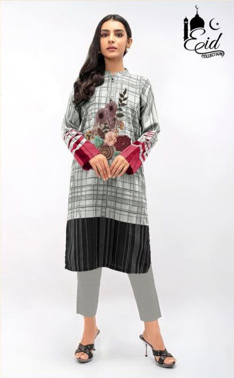 Edenroab Eid Collection Luxury Lawn 3pcs Dress With Chiffon Dopatta