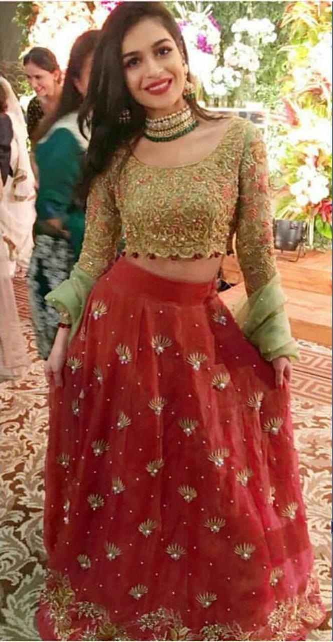 Fancy Chiffon Collection Party wear  Dress with Chiffon embroidered Duptta