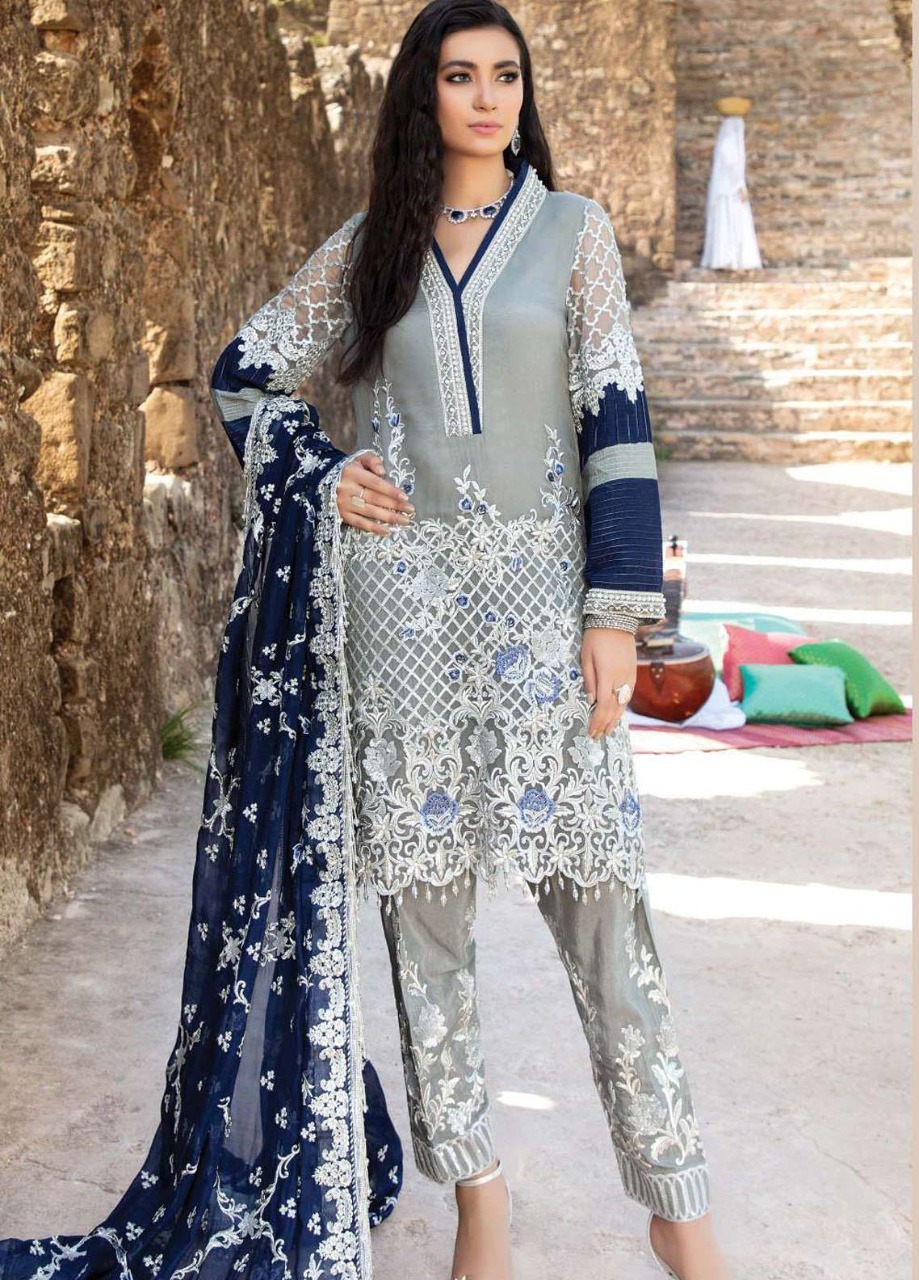 Imrozia Women Eid Collection Lawn Dress With Embroidered Chiffon Dopatta