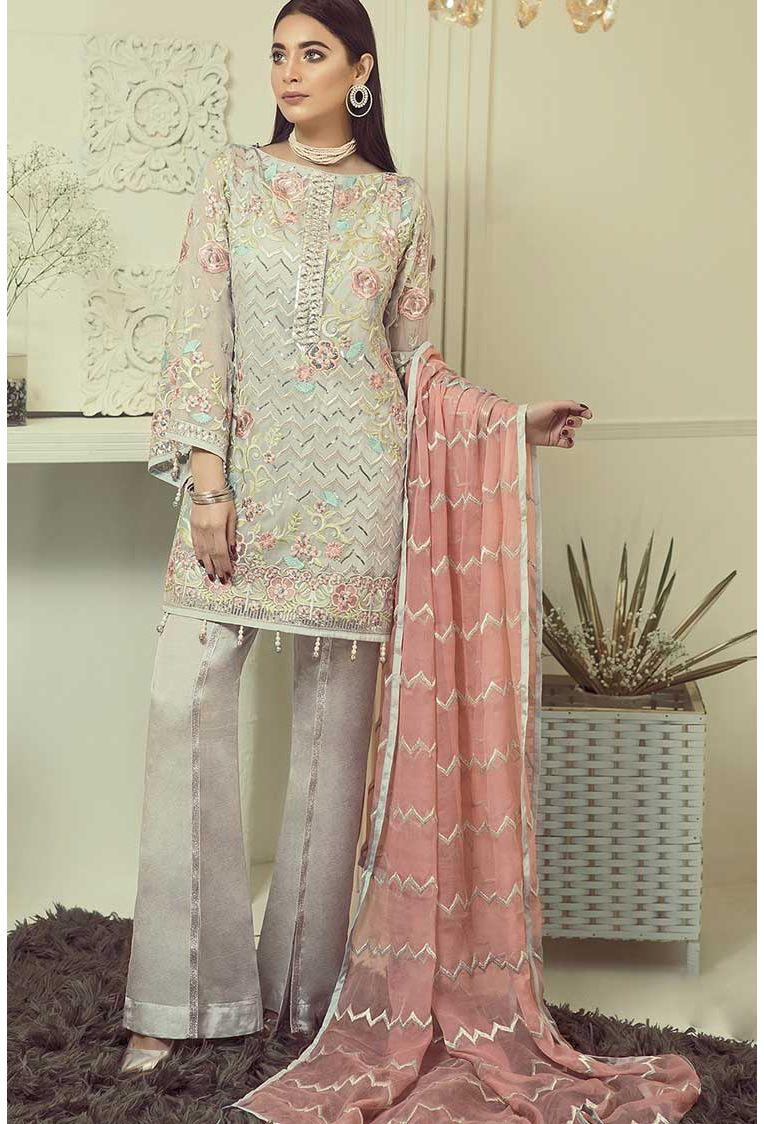 Jasmine Brand new Ladies 3pc Lawn Collection Summer embroidered Dress with Bamber Chiffon embroidered duppta