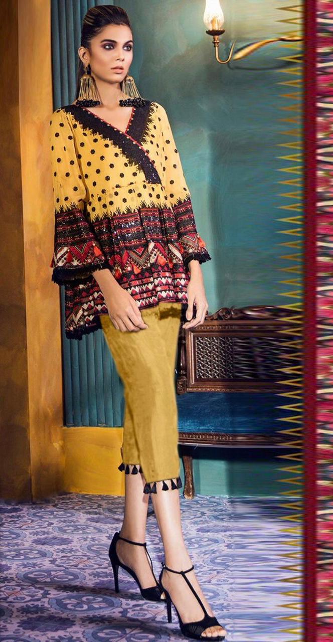 Khaadi 3pc Hit Lawn Collection Summer embroidered Dress with Chiffon dupatta