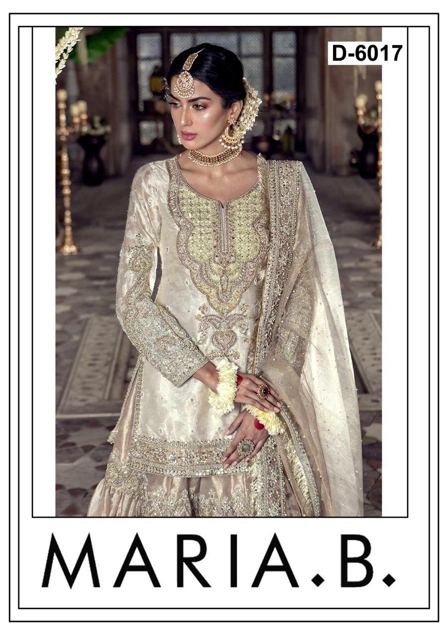 Maria b 3pc Lawn Collection Summer Dress with Chiffon duppta & Printed trouser