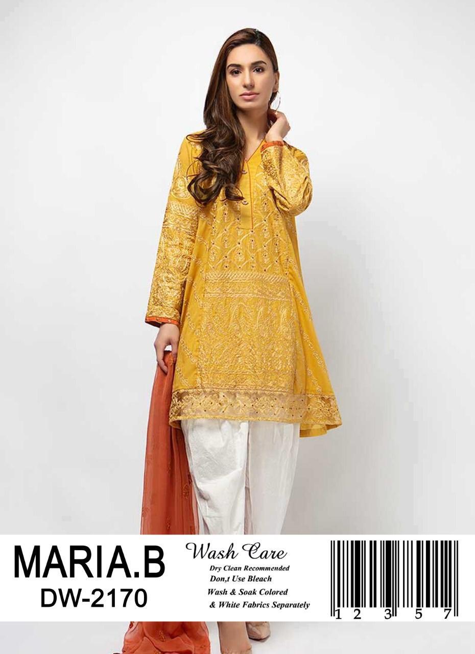 Maria b 3pc Lawn Collection Summer embroidered Dress