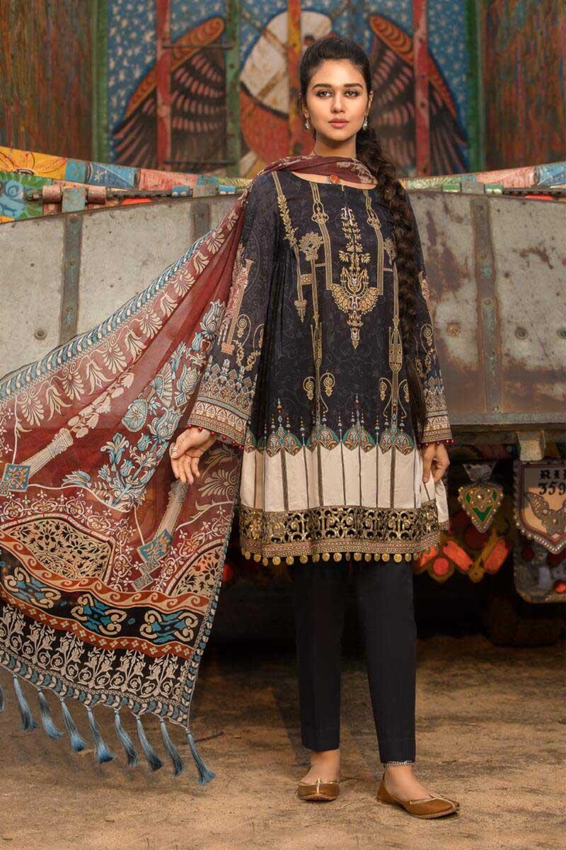 Maria b Replica 3pc Lawn Collection embroidered Summer Dress with Chiffon dupatta