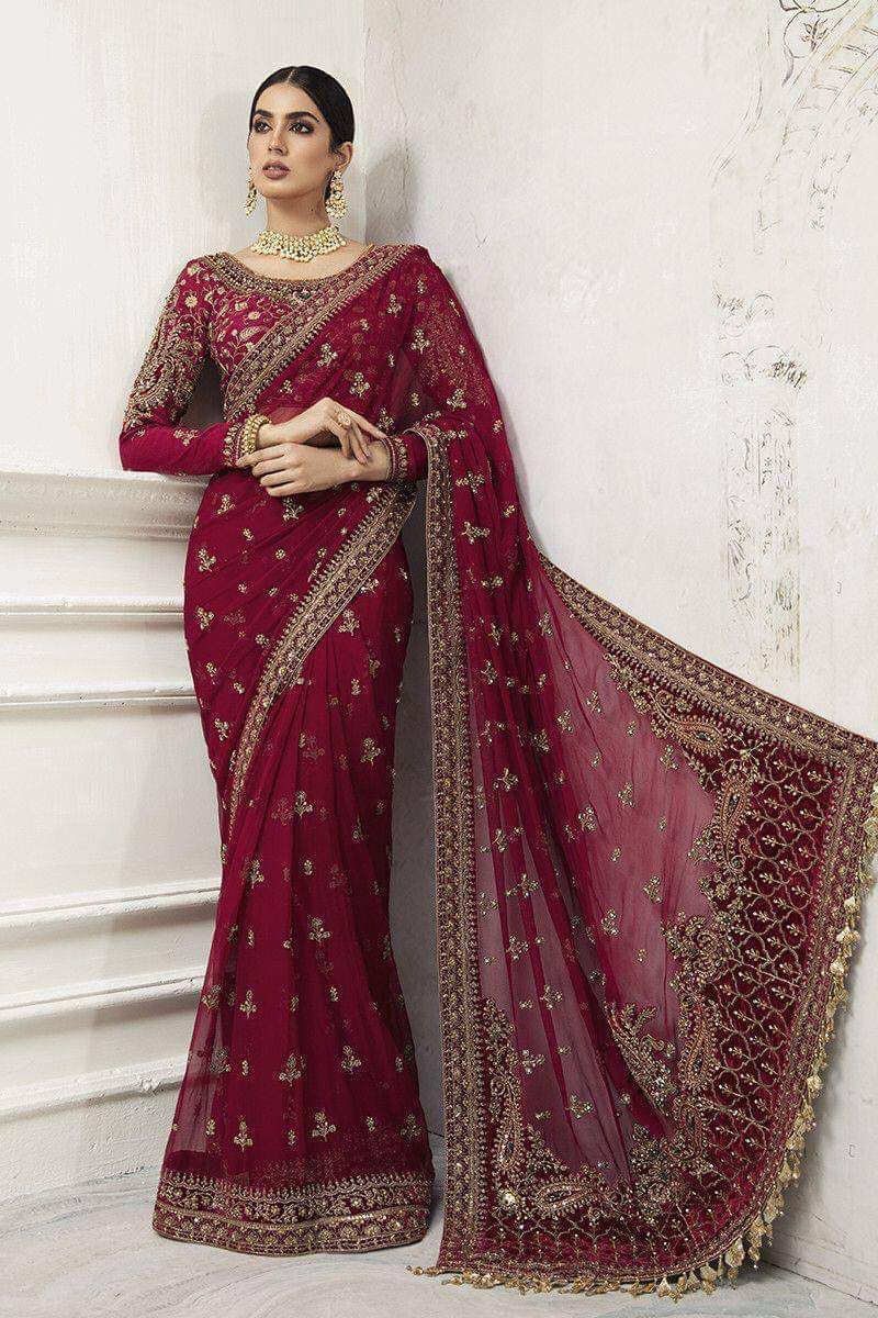 Women Party Wear Saree Collection Heavy Embroidered for Wedding Season