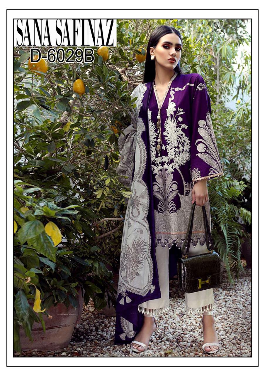 Sana safinaz 3pc Hit Lawn embroidered Collection Summer Dress with Chiffon duppta