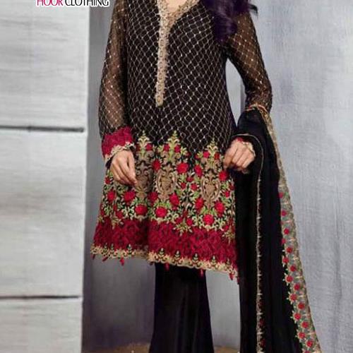 Women Branded Eid Lawn Dress With Embroidered Bamber Chiffon Dupatta