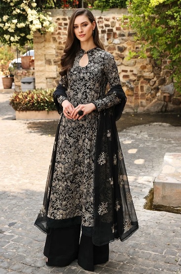 Women Lawn Collection Eid Dress With Embroidered Chiffon Dopatta