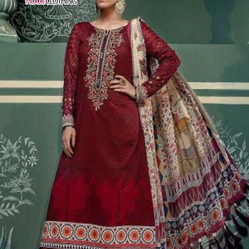 Women Premium Lawn Dress With Printed Chiffon Dupatta