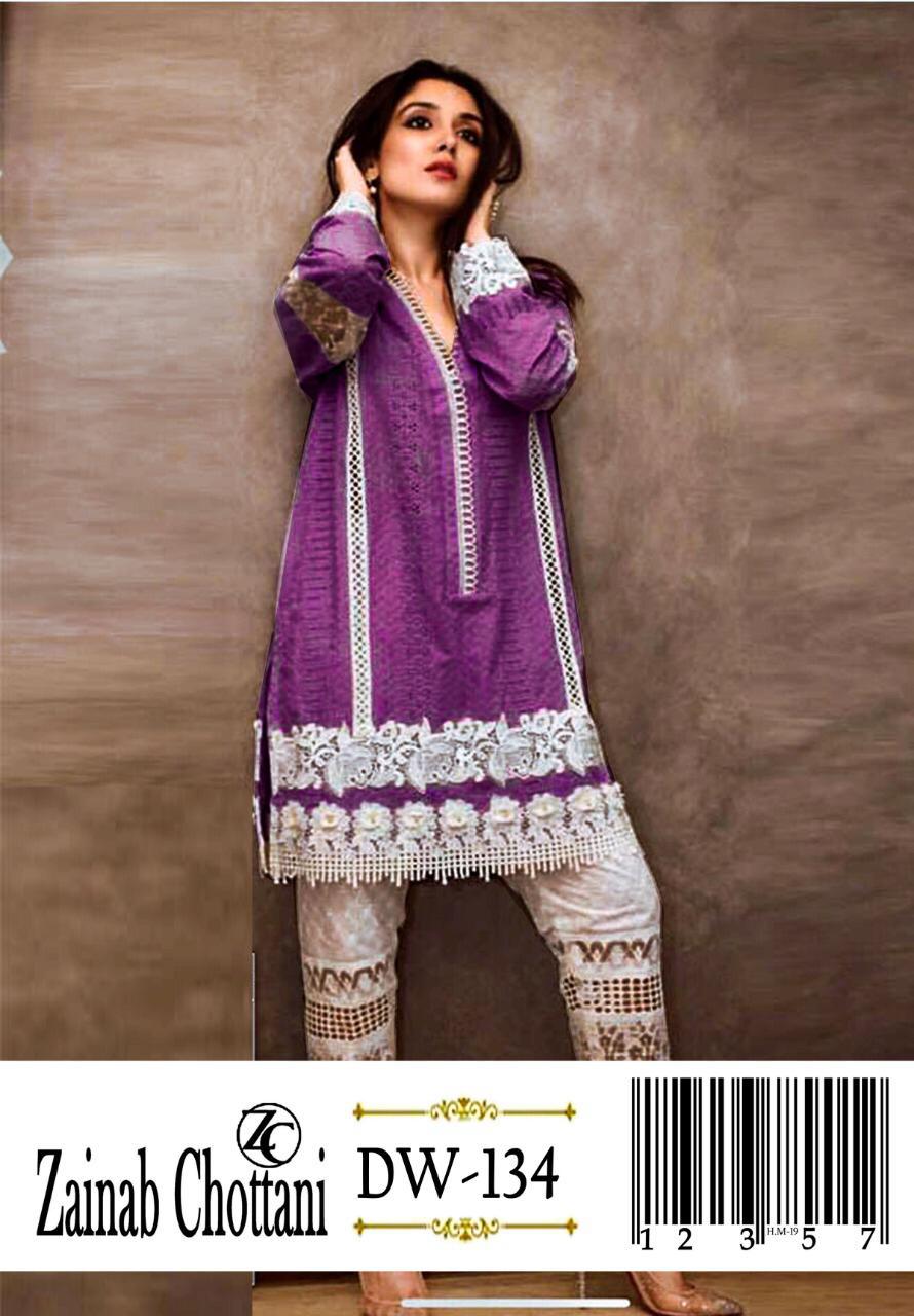 Zainab chottani 3pc Hit Lawn Collection Summer Dress with Bamber Chiffon duppta